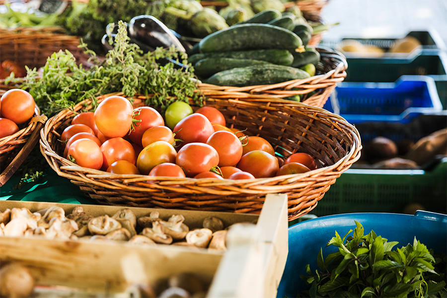 fresh fruit and vegetables