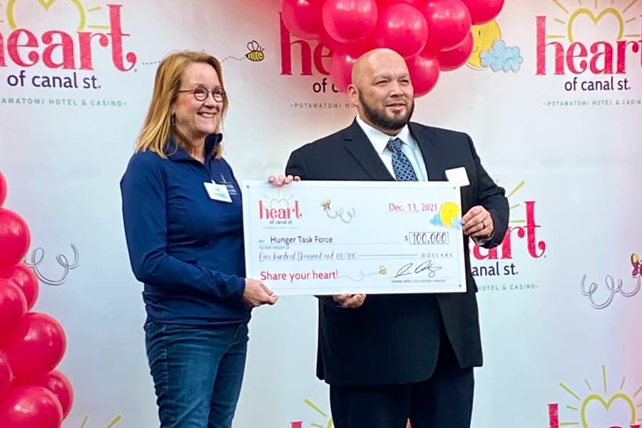 Potawatomi’s Heart of Canal Street gifts $100,000 to Hunger Task Force and other organizations
