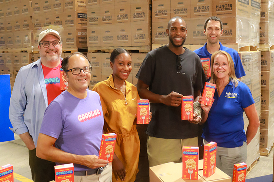 Milwaukee Bucks All Star Khris Middleton Tours Hunger Task Force Following Large Food Donation