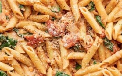 Tomato and Spinach Whole Wheat Pasta