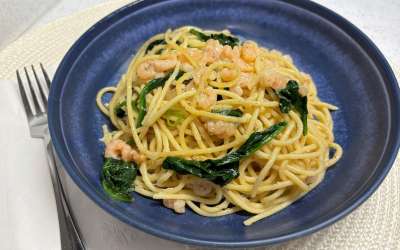 Shrimp Pasta with Mozzarella