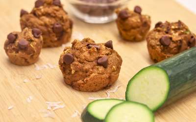 Pumpkin Zucchini Chocolate Chip Muffins