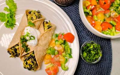 Avocado Black Bean Taquitos